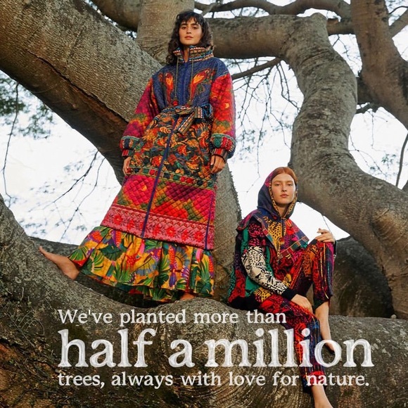 FARM RIO Mixed Patchwork Reversible Midi Belted Puffer Jacket (NWOT) - Picture 8 of 17